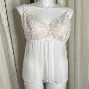 Cacique White Lace Chemise